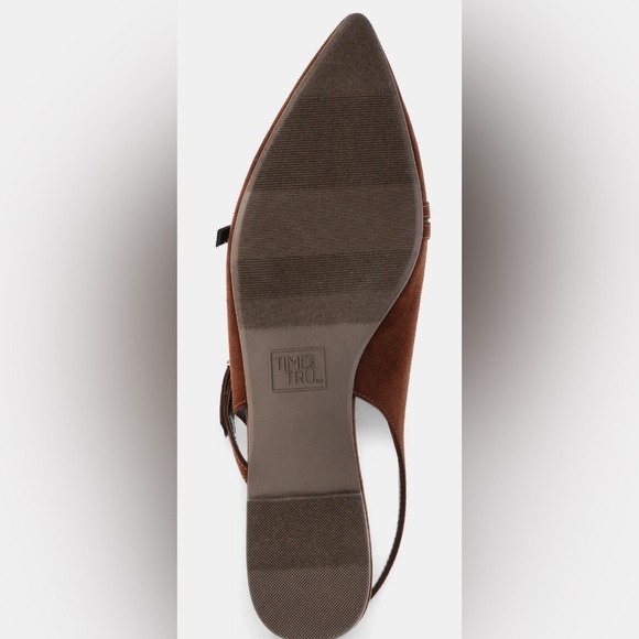 Time and Tru Women's Strappy Sling Back Flats - Picture 5 of 6